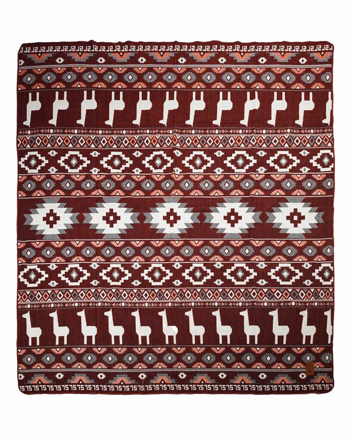 Double-Sided Blanket | Throw Blanket | Geometrical Pattern / Southwest Artisan Style