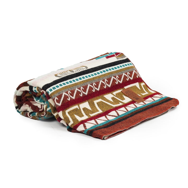 Double-Sided Blanket | Throw Blanket | Geometrical Pattern / Southwest Artisan Style