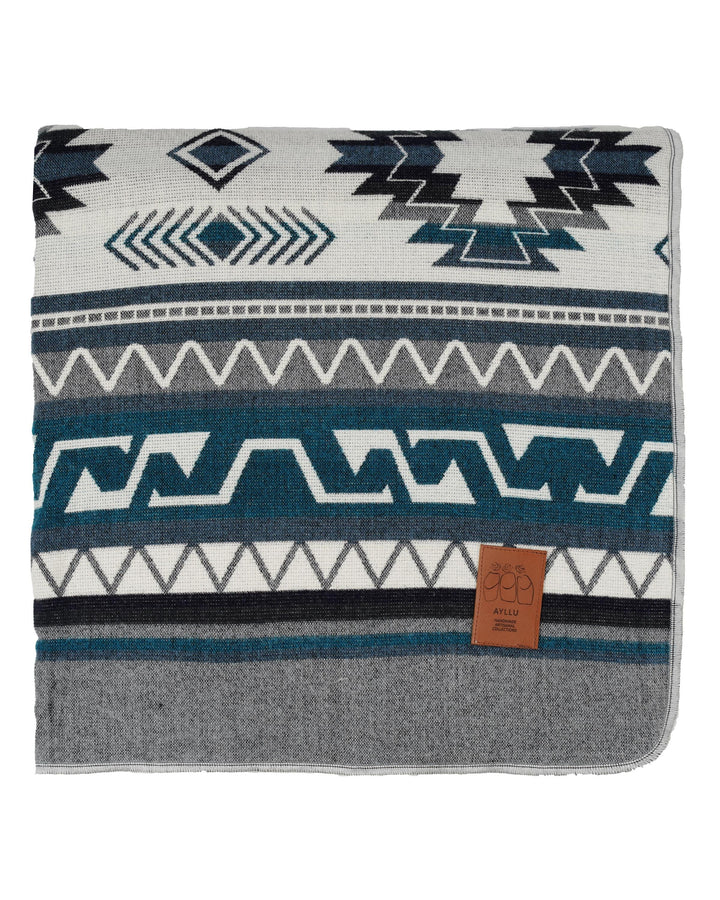 Double-Sided Blanket | Throw Blanket | Geometrical Pattern / Southwest Artisan Style