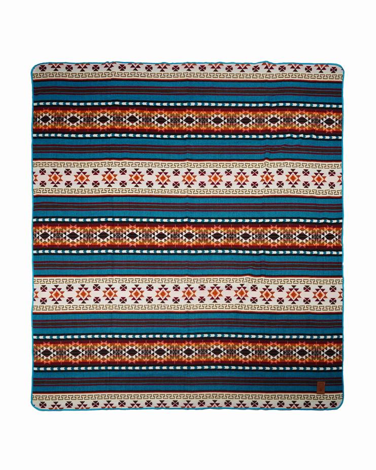 Double-Sided Blanket | Throw Blanket | Geometrical Pattern / Southwest Artisan Style