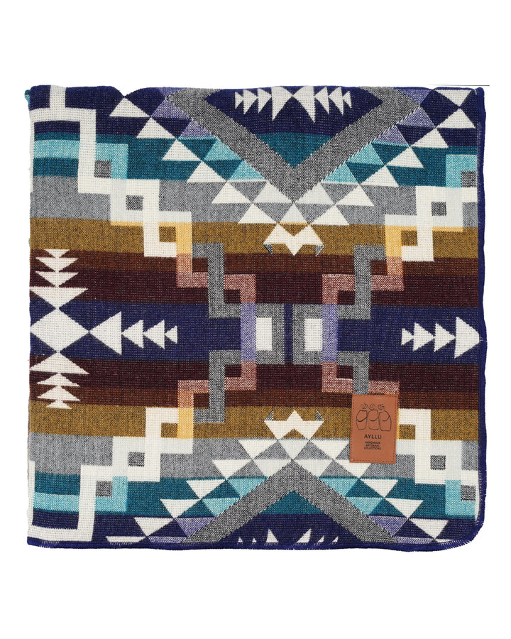 Double-Sided Blanket | Throw Blanket | Geometrical Pattern / Southwest Artisan Style