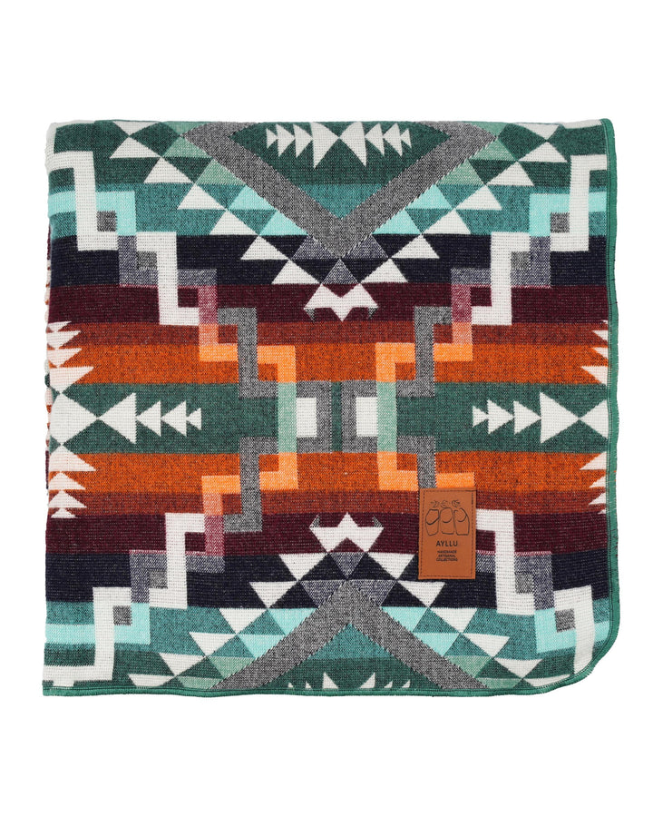 Double-Sided Blanket | Throw Blanket | Geometrical Pattern / Southwest Artisan Style