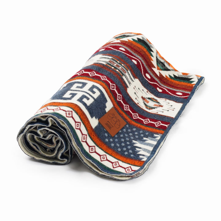 Travel Double-Sided Geometrical Pattern Blanket l Throw Blanket | Southwest Artisan Style