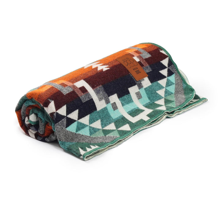 Travel Double-Sided Geometrical Pattern Blanket l Throw Blanket | Southwest Artisan Style