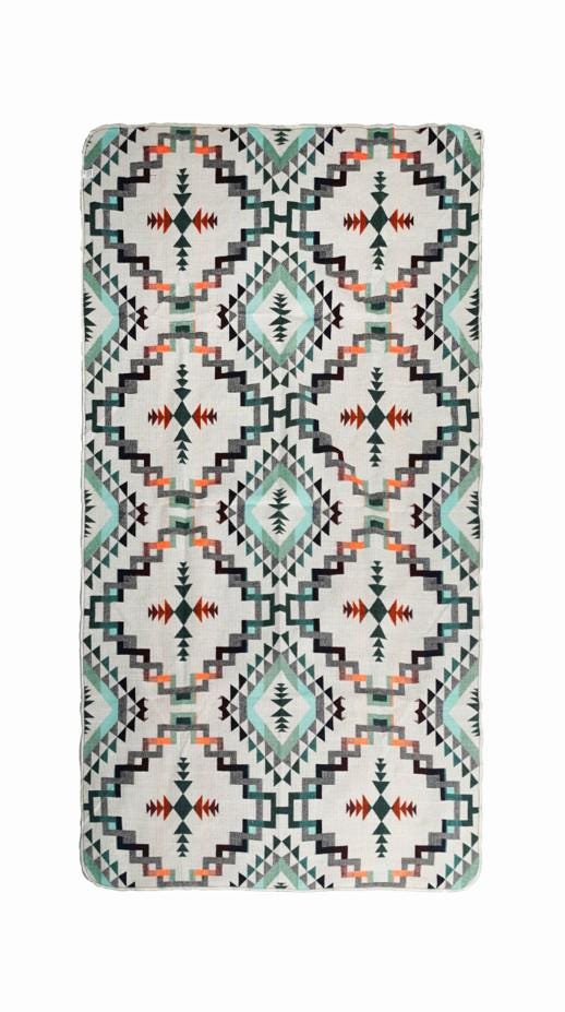 Travel Double-Sided Geometrical Pattern Blanket l Throw Blanket | Southwest Artisan Style