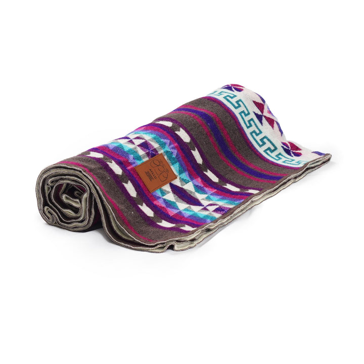 Travel Double-Sided Geometrical Pattern Blanket l Throw Blanket | Southwest Artisan Style