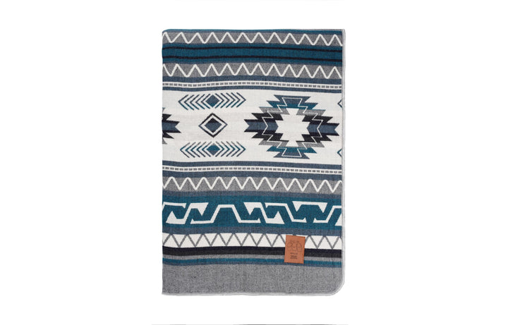 Double-Sided Blanket | Throw Blanket | Geometrical Pattern / Southwest Artisan Style
