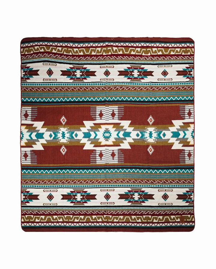 Double-Sided Blanket | Throw Blanket | Geometrical Pattern / Southwest Artisan Style