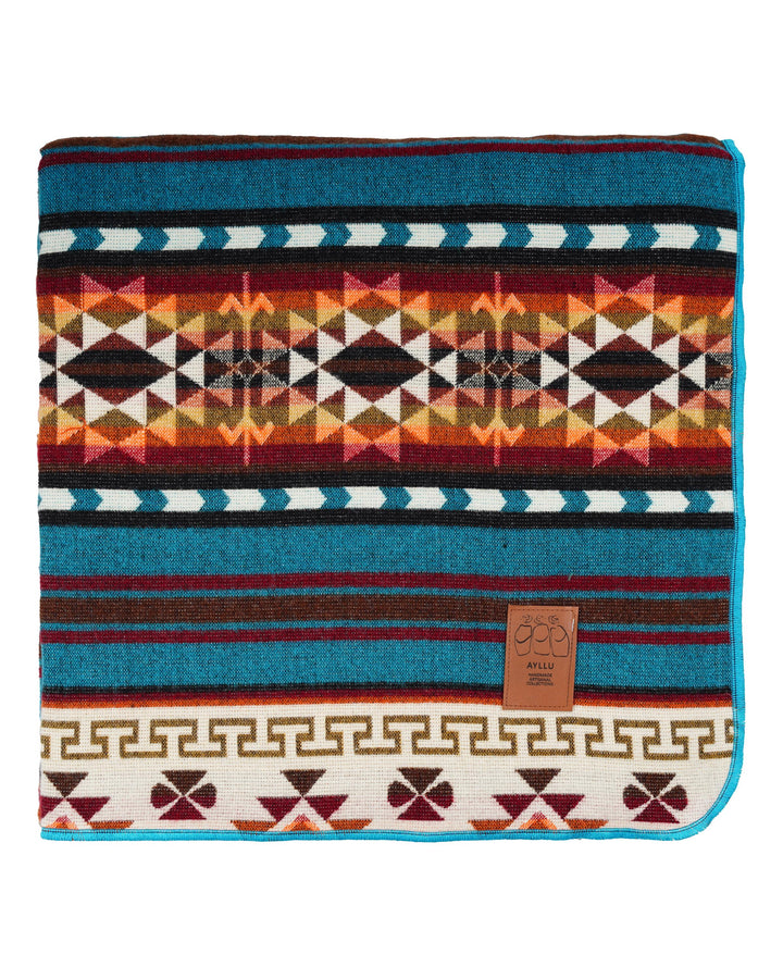 Double-Sided Blanket | Throw Blanket | Geometrical Pattern / Southwest Artisan Style