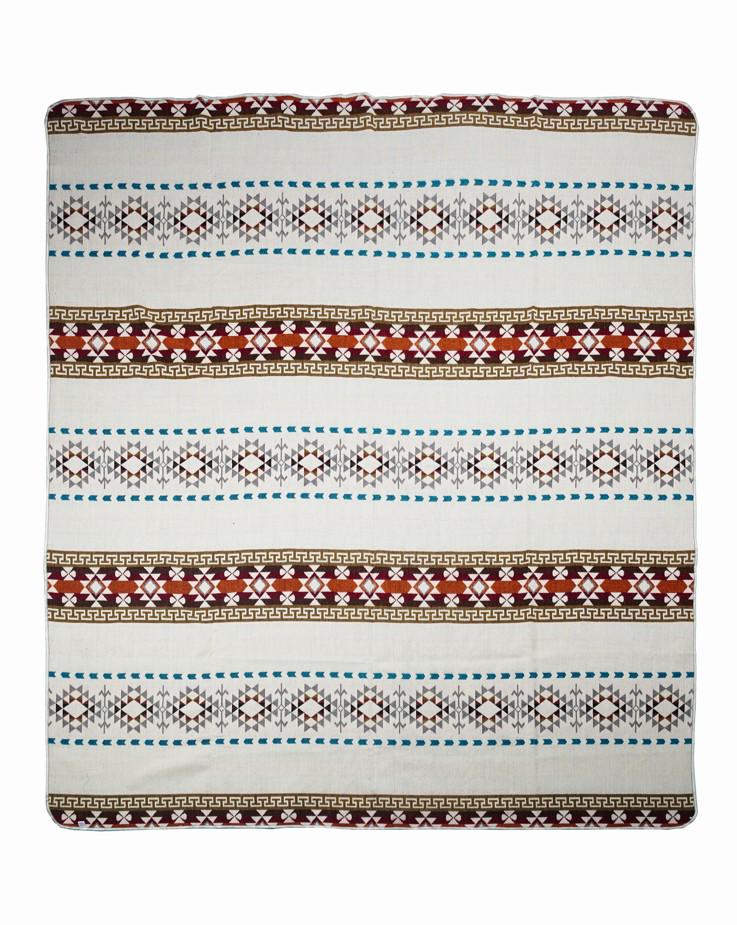 Double-Sided Blanket | Throw Blanket | Geometrical Pattern / Southwest Artisan Style