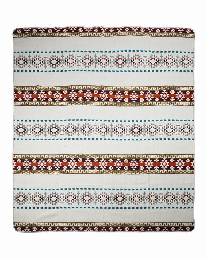 Double-Sided Blanket | Throw Blanket | Geometrical Pattern / Southwest Artisan Style