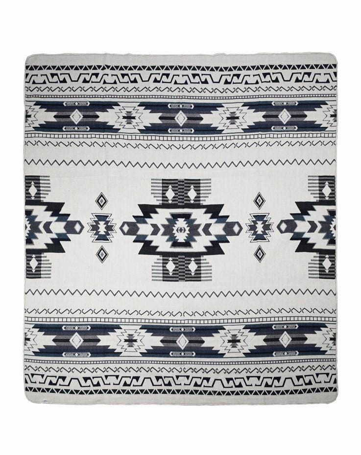 Double-Sided Blanket | Throw Blanket | Geometrical Pattern / Southwest Artisan Style