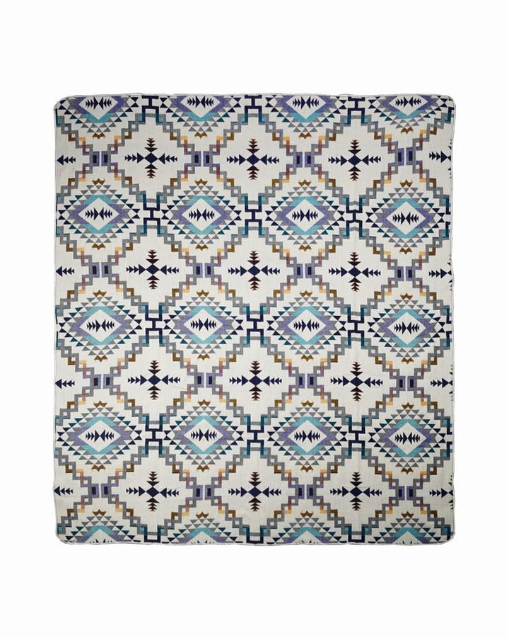 Double-Sided Blanket | Throw Blanket | Geometrical Pattern / Southwest Artisan Style