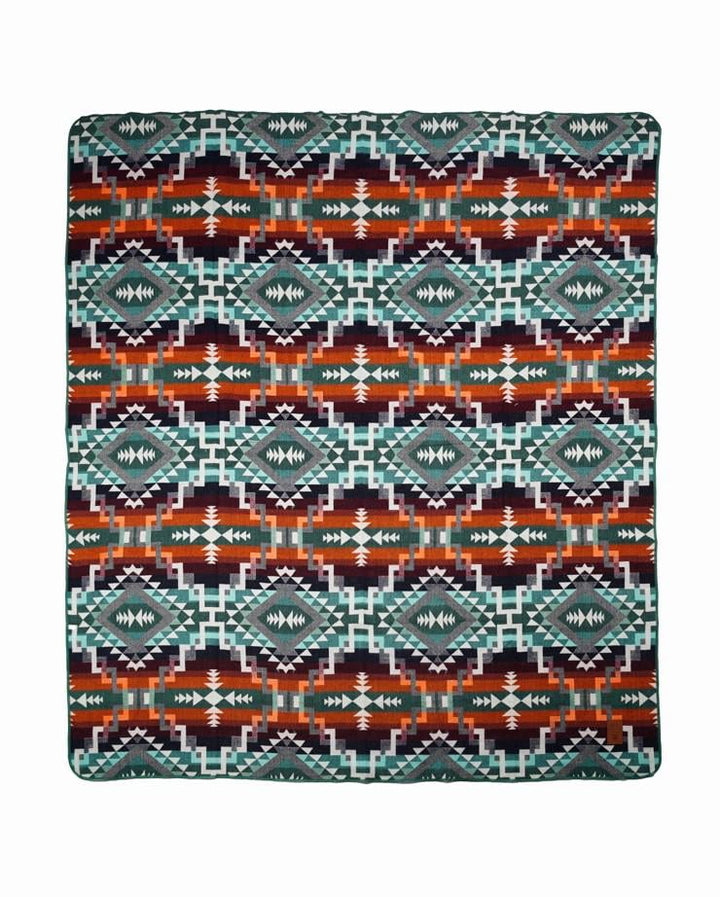 Double-Sided Blanket | Throw Blanket | Geometrical Pattern / Southwest Artisan Style