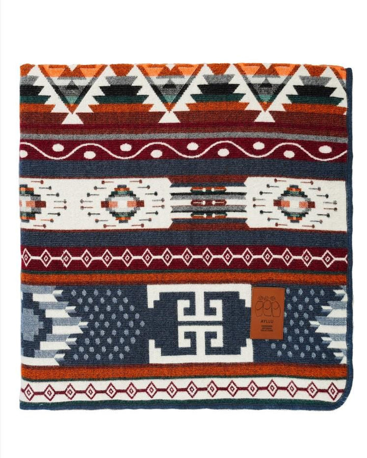 Travel Double-Sided Geometrical Pattern Blanket l Throw Blanket | Southwest Artisan Style