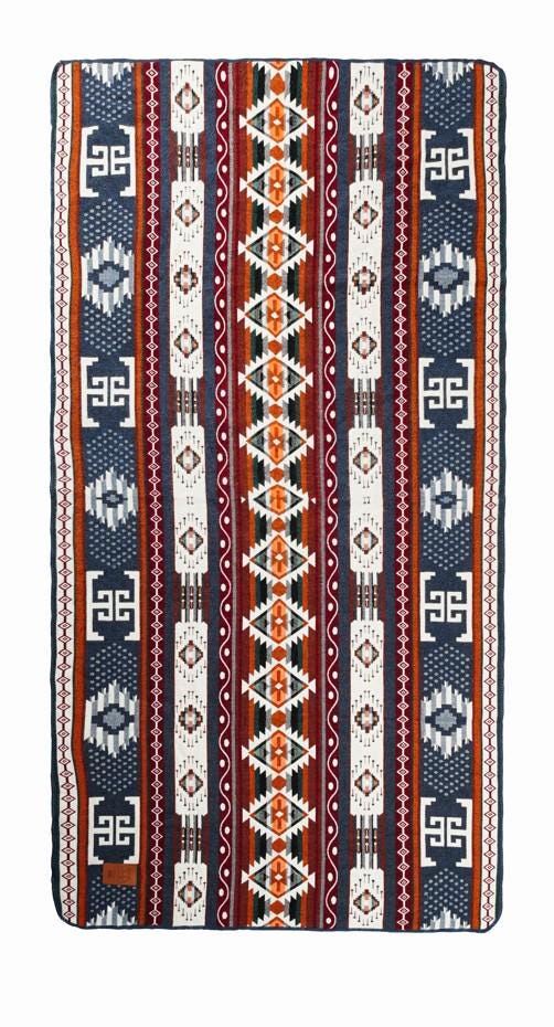 Travel Double-Sided Geometrical Pattern Blanket l Throw Blanket | Southwest Artisan Style