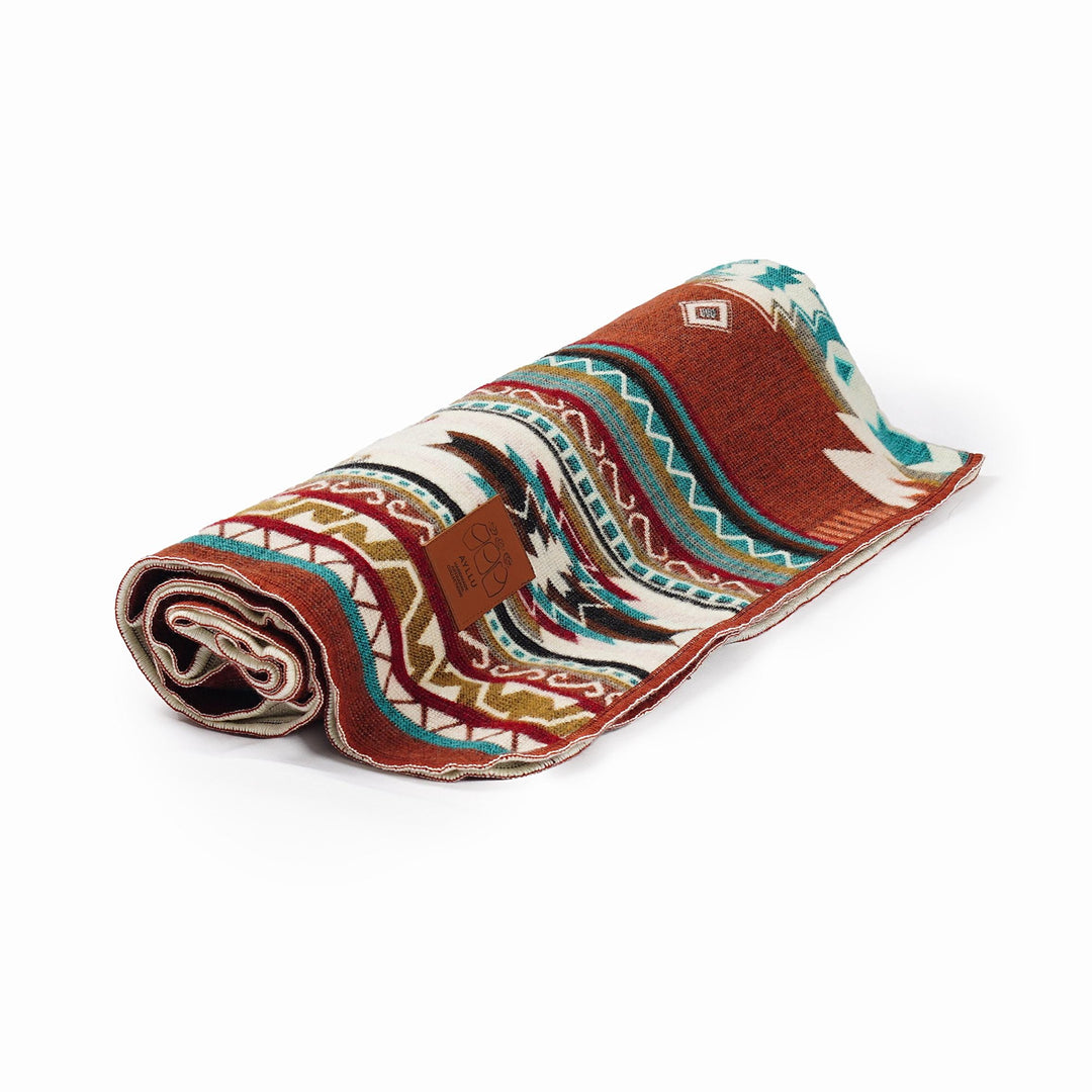 Travel Double-Sided Geometrical Pattern Blanket l Throw Blanket | Southwest Artisan Style