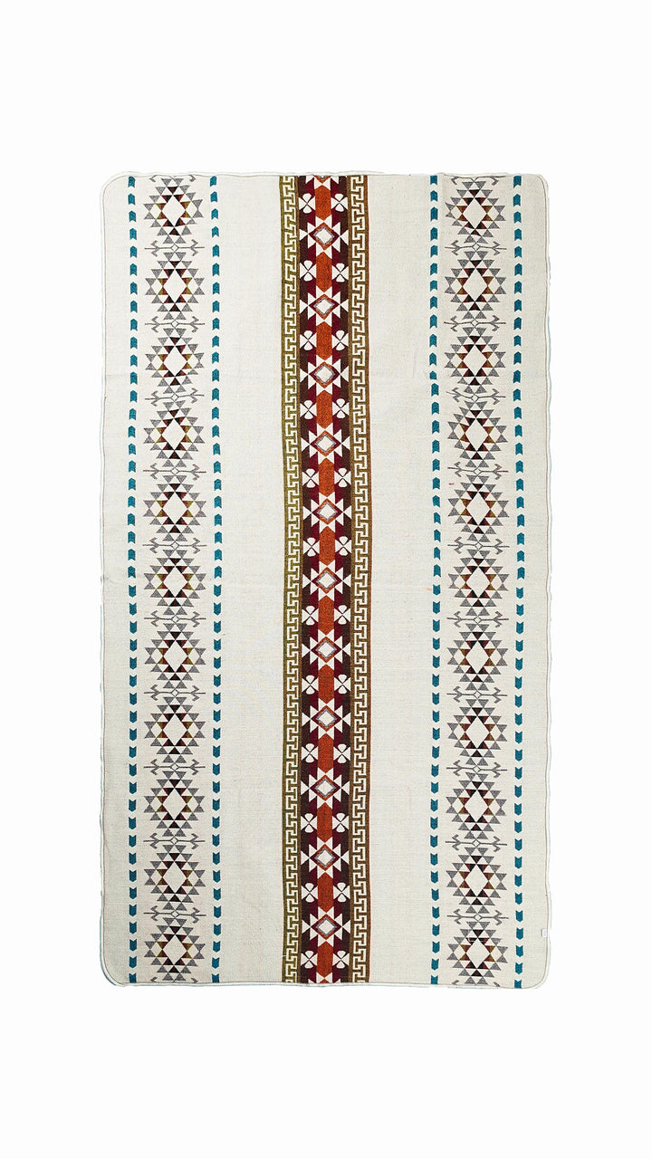 Travel Double-Sided Geometrical Pattern Blanket l Throw Blanket | Southwest Artisan Style