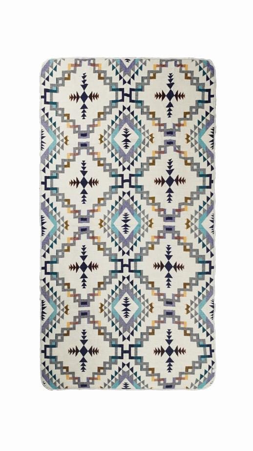 Travel Double-Sided Geometrical Pattern Blanket l Throw Blanket | Southwest Artisan Style