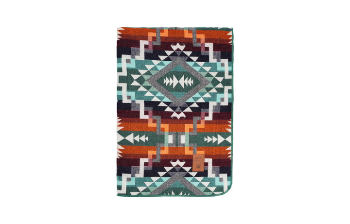 Double-Sided Blanket | Throw Blanket | Geometrical Pattern / Southwest Artisan Style